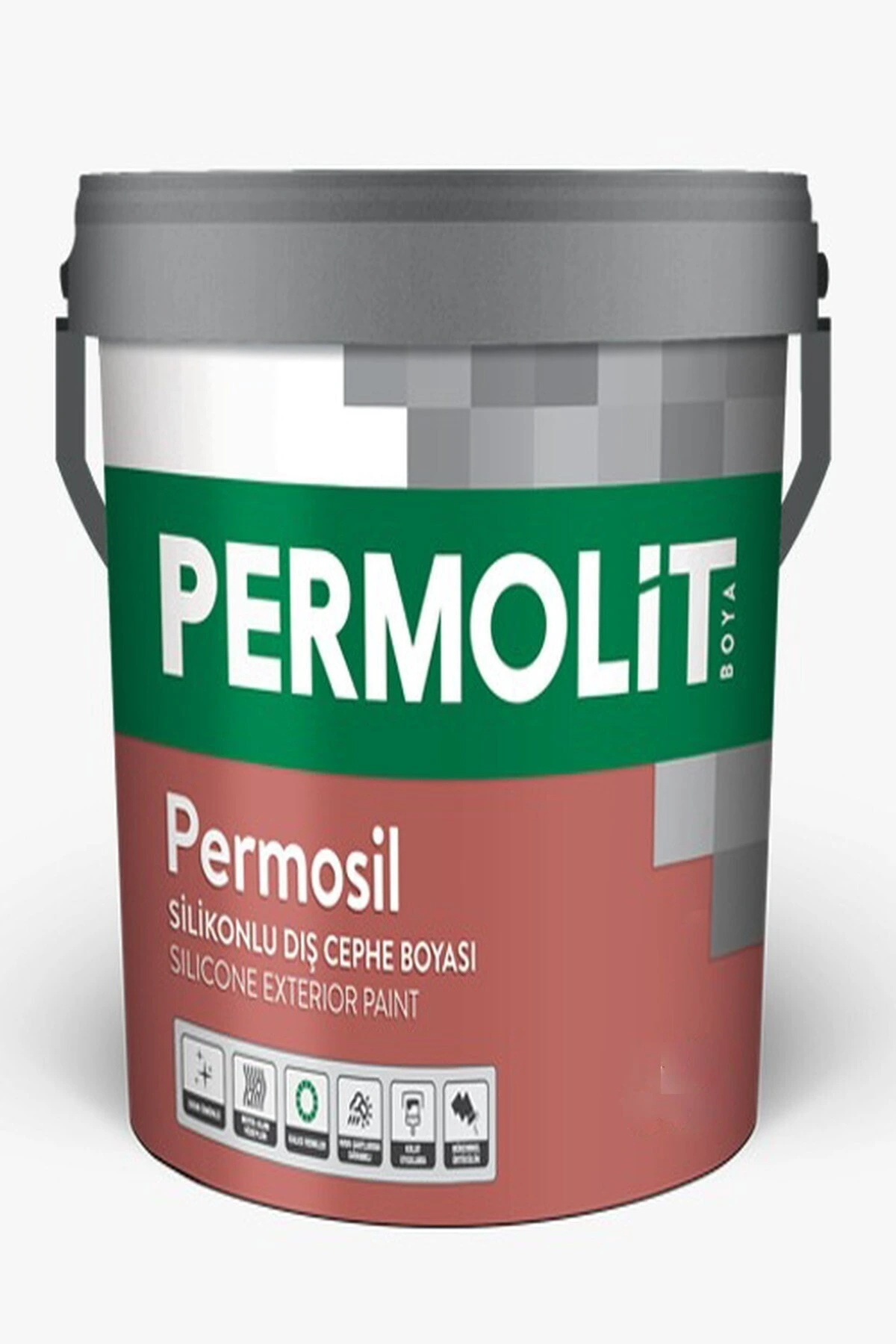 PERMOSİL SİL. DIŞ CEPHE BOYA SİYAH 10 KG