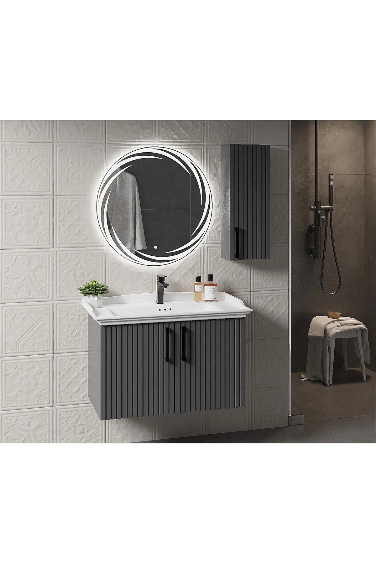 SEVKA LUNA 80 CM BANYO DOLABI