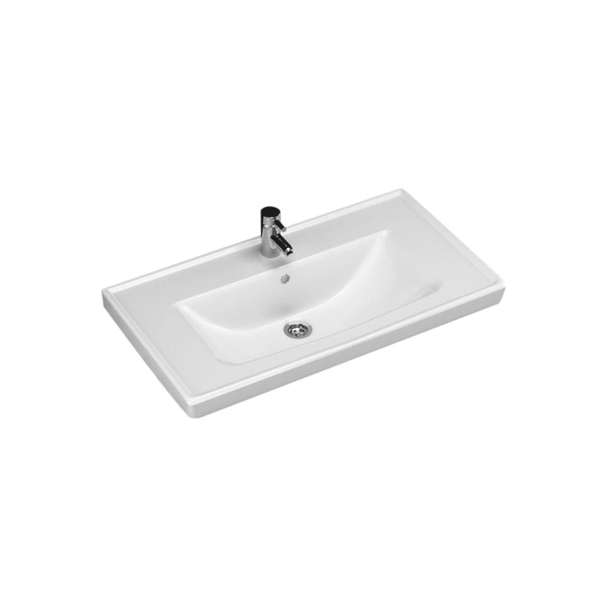 TURAVİT BELLA 80 CM ETAJERLİ LAVABO TAŞI