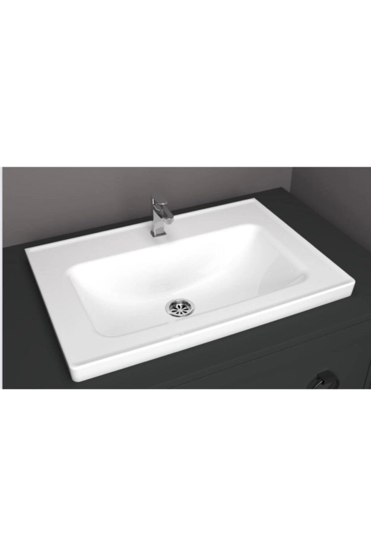 TURAVİT SOLİD 60 CM ETAJERLİ LAVABO TAŞI