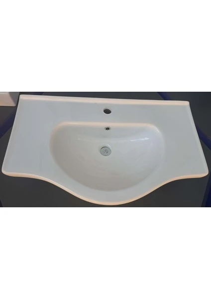 TURAVİT YAKAMOZ 65 CM ETAJERLİ LAVABO TAŞI
