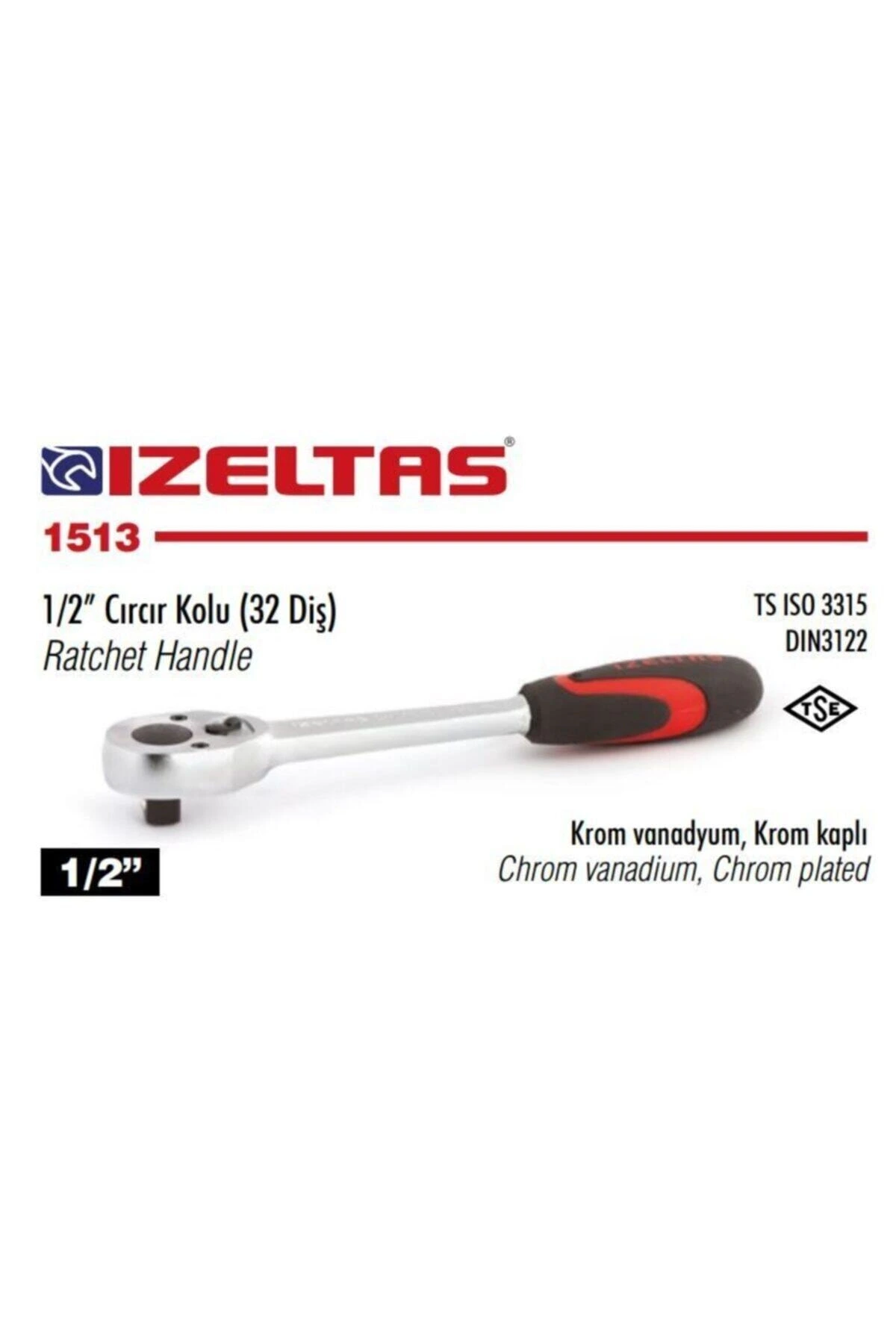 İZELTAŞ 250MM CIRCIR KOLU (32 DİŞ) 1/2 " (1513060032)