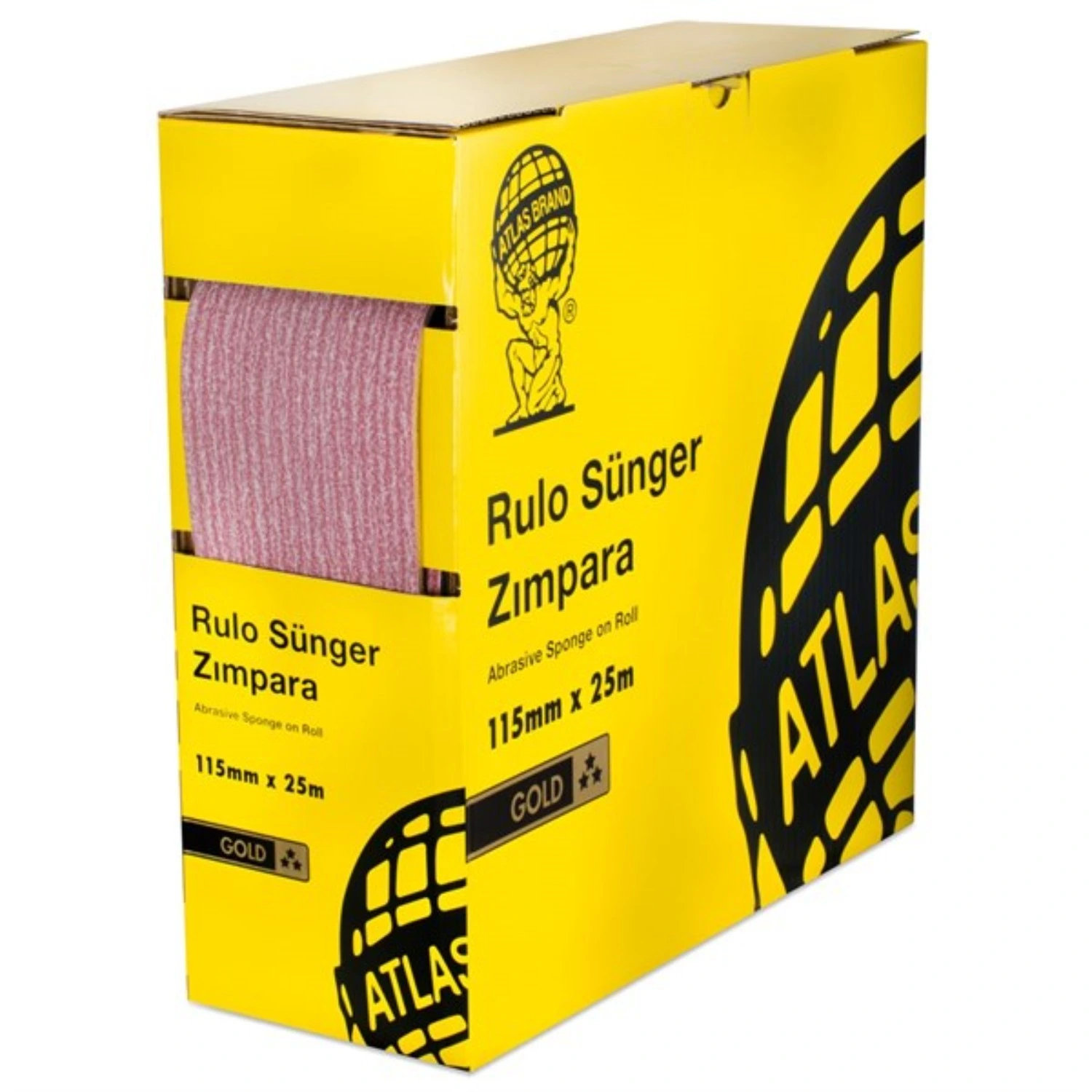 180 KUM ATLAS 888 KALİTE RULO SÜNGER ZIMPARA 115*25