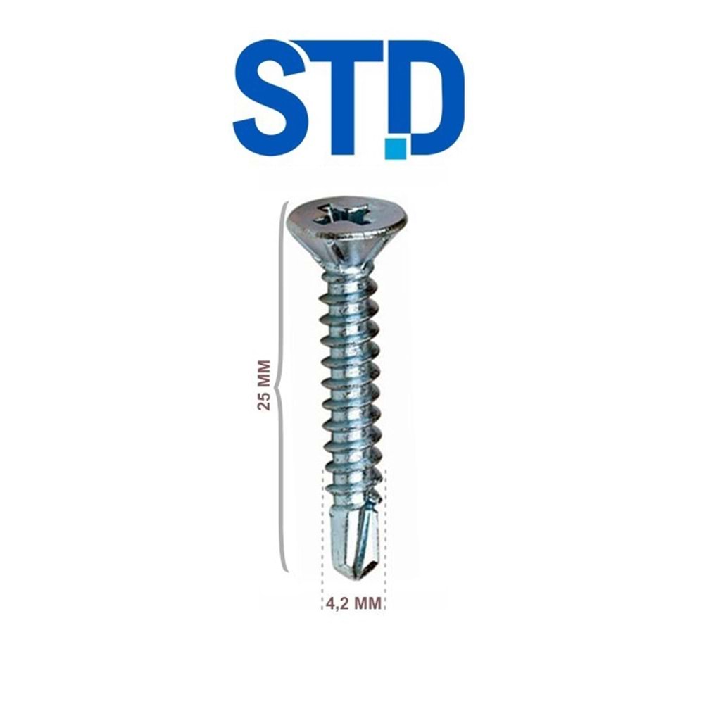 4,2*25 STD YHB MATKAP UÇLU VİDA (1500)
