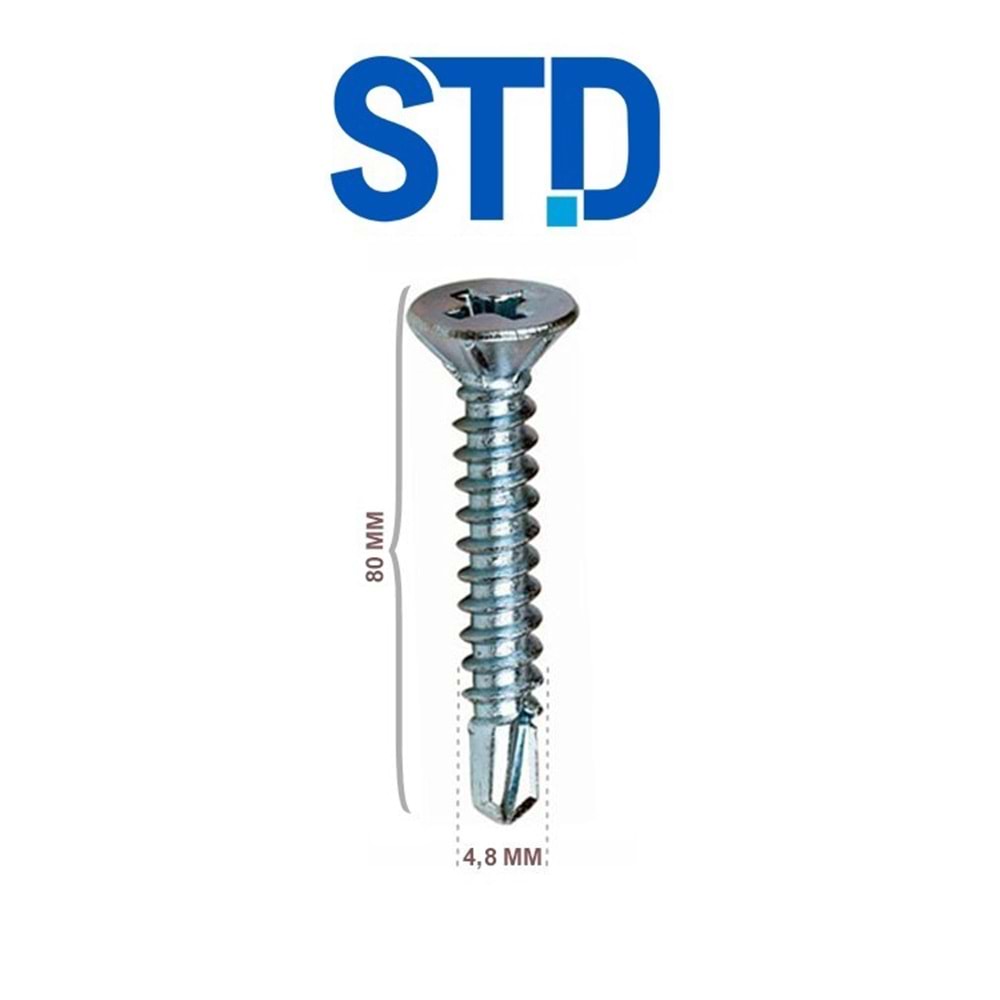 4,8*80 STD YHB MATKAP UÇLU VİDA (150 AD)