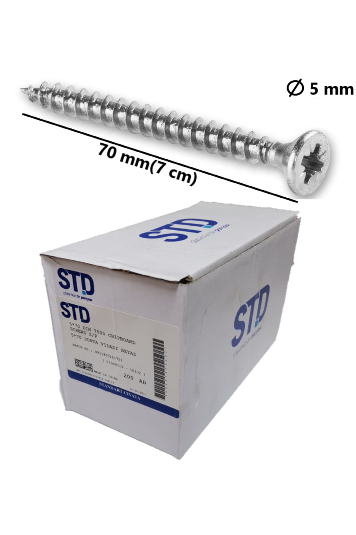 5,0*70 STD SUNTA VİDASI (200 AD)