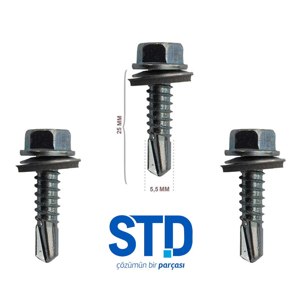 5,5*25 STD TRAPEZ ÇATI VİDASI (400)