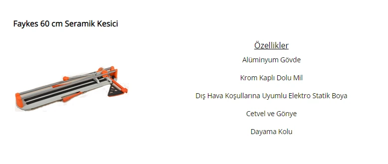 FAYKES SERAMİK KESME MAKİNASI KIZAKLAMA GRUBU