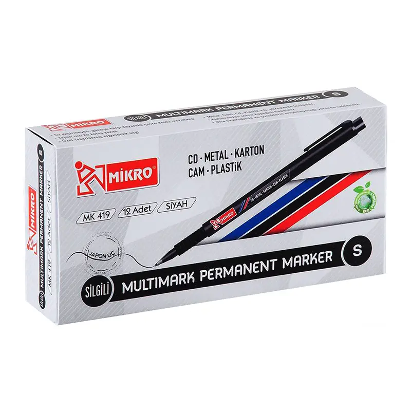 MK419S MİKRO ASETAT KALEMİ SİYAH *12