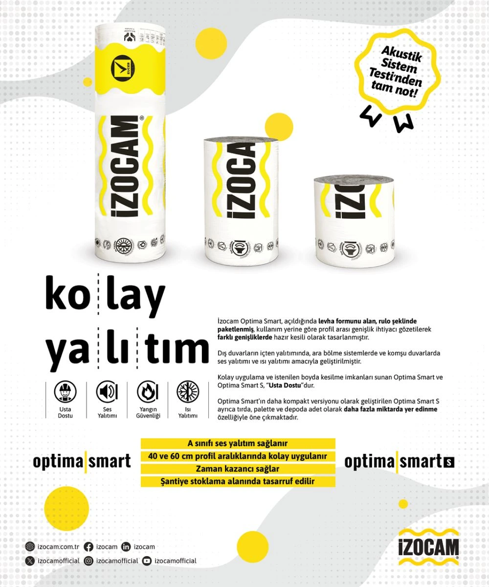 5 CM (18 M2) 60*2 İZOCAM GW OPTİMA SMART