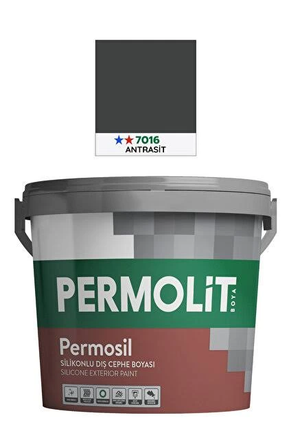 PERMOSİL SİL. DIŞ CEPHE BOYASI 3,5 KG SİYAH