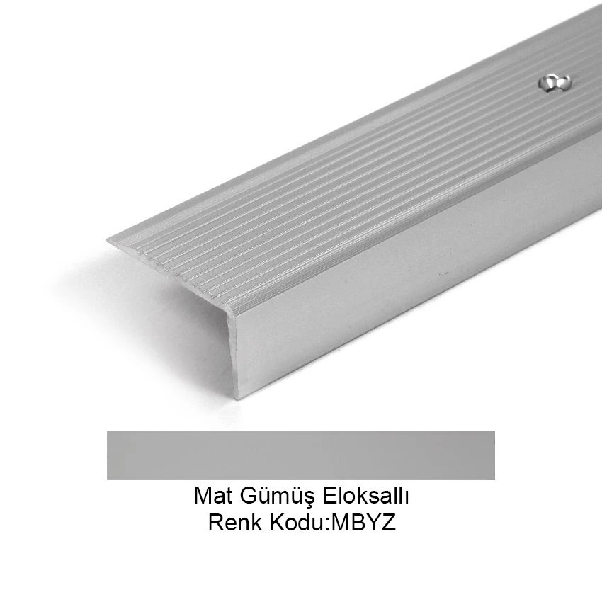 TIRTIRLI MERDİVEN BASAMAK MAT GÜMÜŞ 2,7 20*40