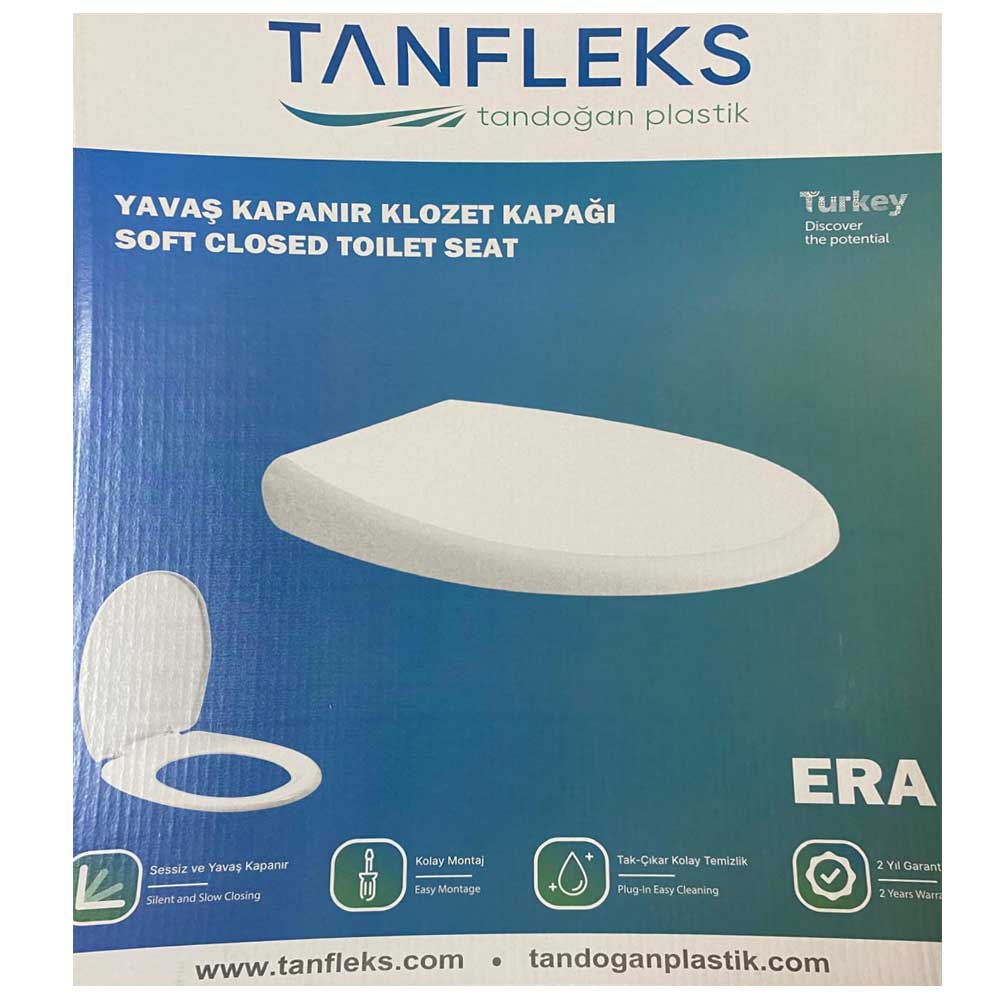 ERA SOFT -CLOSE KLOZET KAPAĞI TANFLEKS BEYAZ