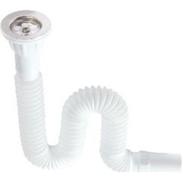 TANFLEX LAVABO SİFONU KISA LÜKS BEYAZ VİDALI