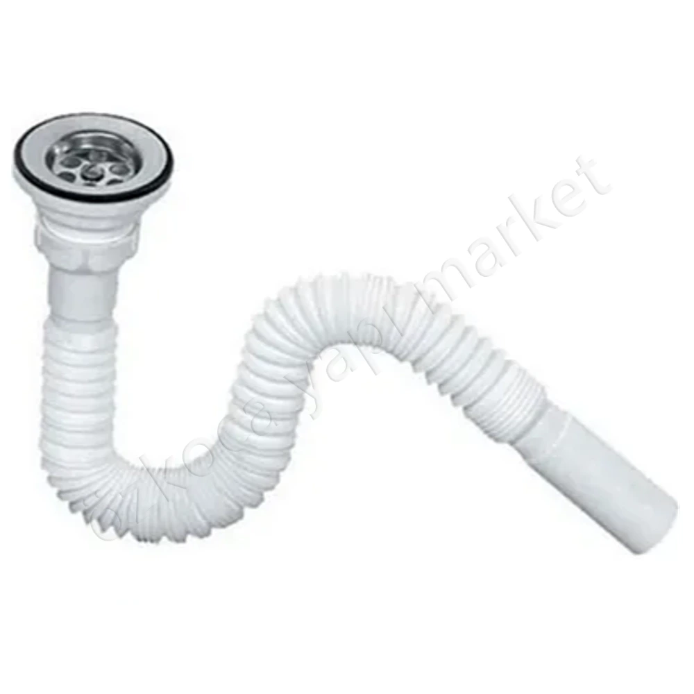 TANFLEX LAVABO SİFONU KISA EKONOMİK 65/32 BEYAZ KOLİ İÇİ: 150 AD.